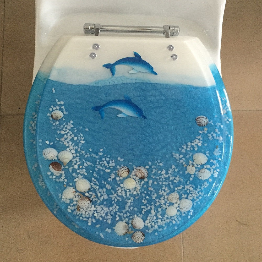 Decorative Toilet Seat Island Of Dolphin